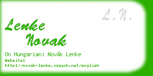 lenke novak business card